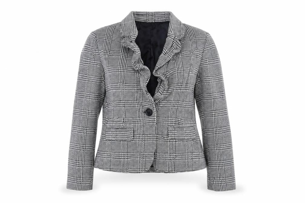 Merona Womens Black Houndstooth  Jacket Blazer Size S