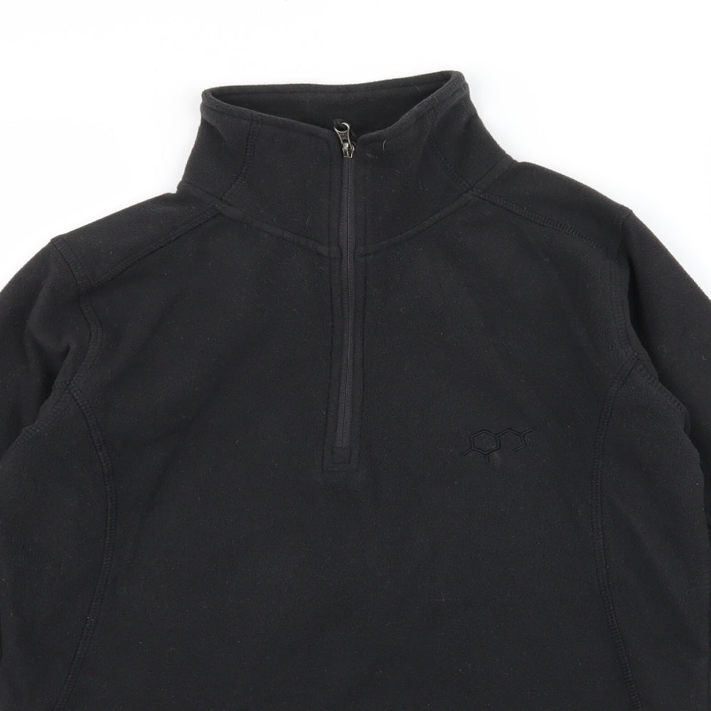 Technicals Womens Black  Fleece Pullover Sweatshirt Size 8