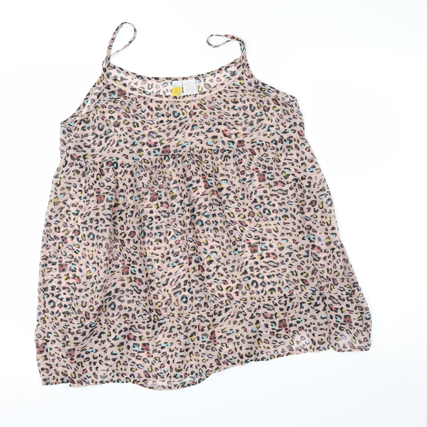 Mimi Chica Womens Multicoloured Animal Print  Basic Blouse Size L