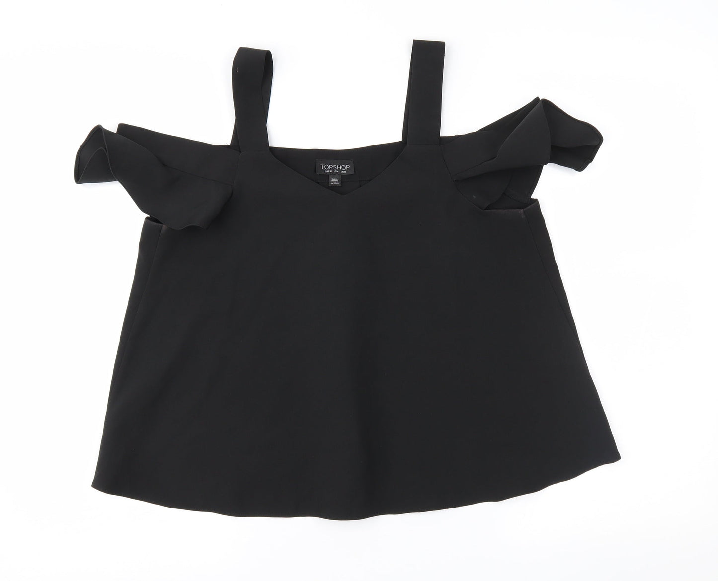 Topshop Womens Black   Basic Blouse Size 8
