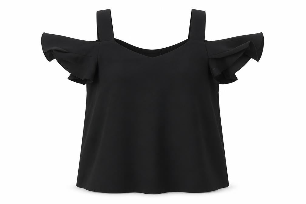 Topshop Womens Black   Basic Blouse Size 8