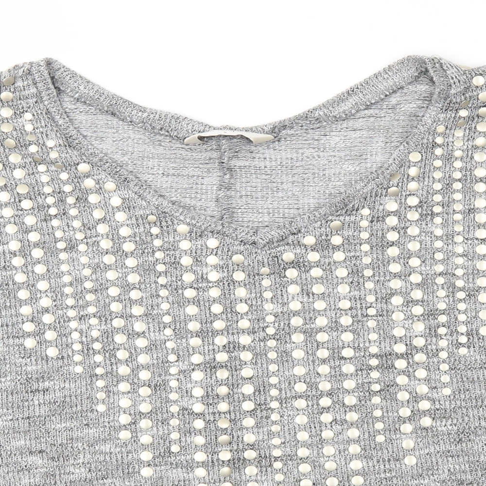 Miss Selfridge Womens Grey   Pullover Jumper Size 6