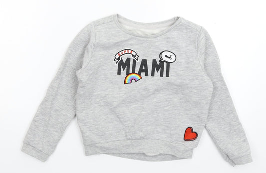 Nutmeg Boys Grey   Pullover Sweatshirt Size 6-7 Years
