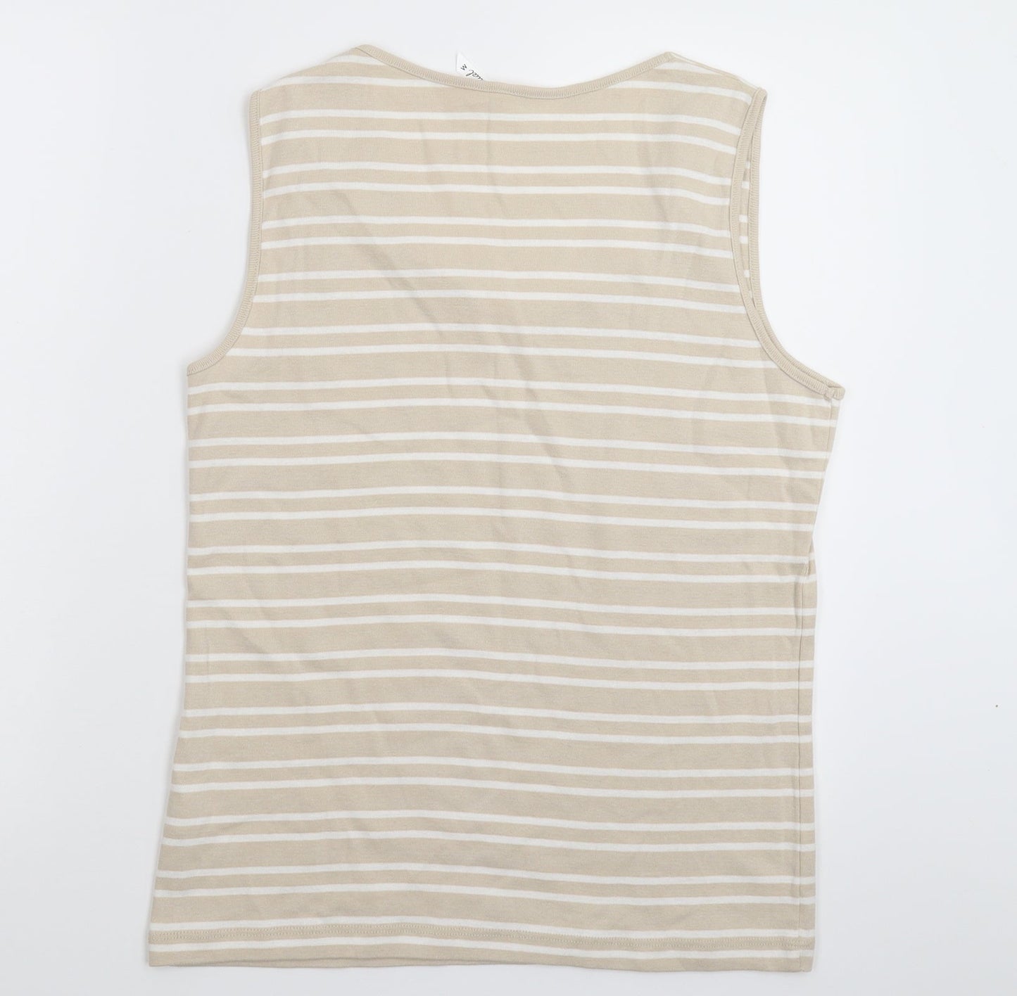 BM Womens Grey Striped  Basic Tank Size M