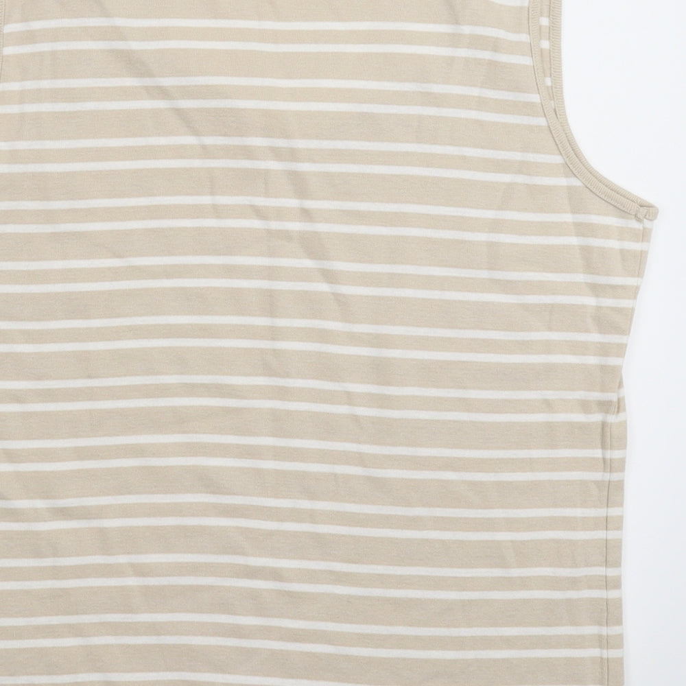 BM Womens Grey Striped  Basic Tank Size M