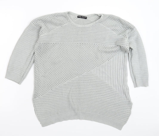 Select Womens Grey  Knit Pullover Jumper Size 14