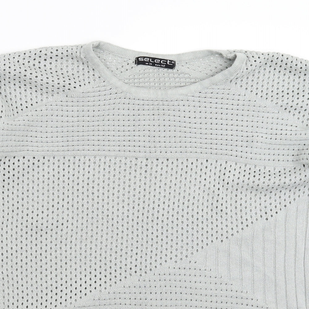 Select Womens Grey  Knit Pullover Jumper Size 14