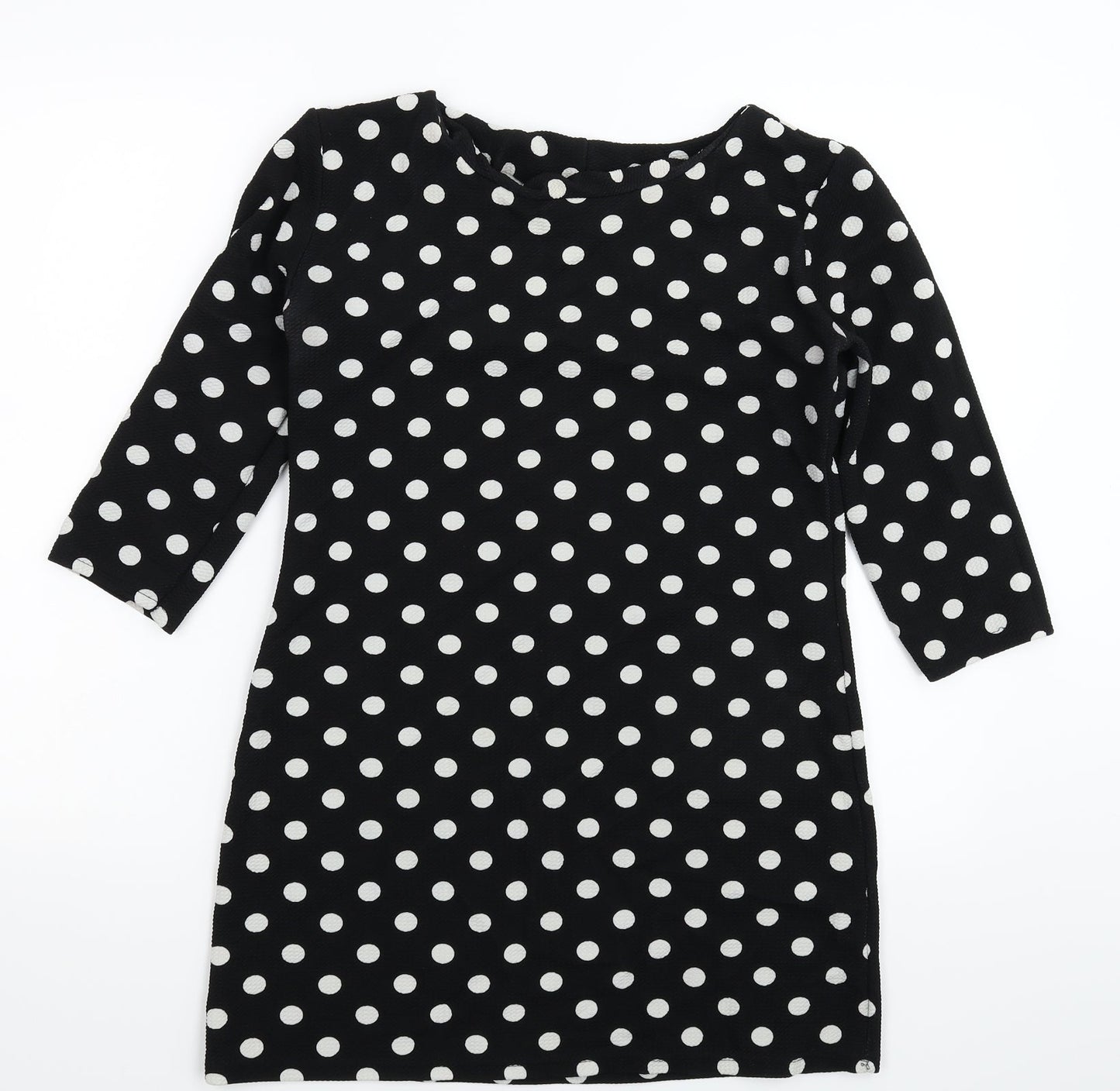 Preworn Womens Black Polka Dot  Mini  Size S