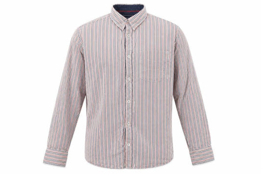 Bare Leisure Mens Red Striped   Button-Up Size L