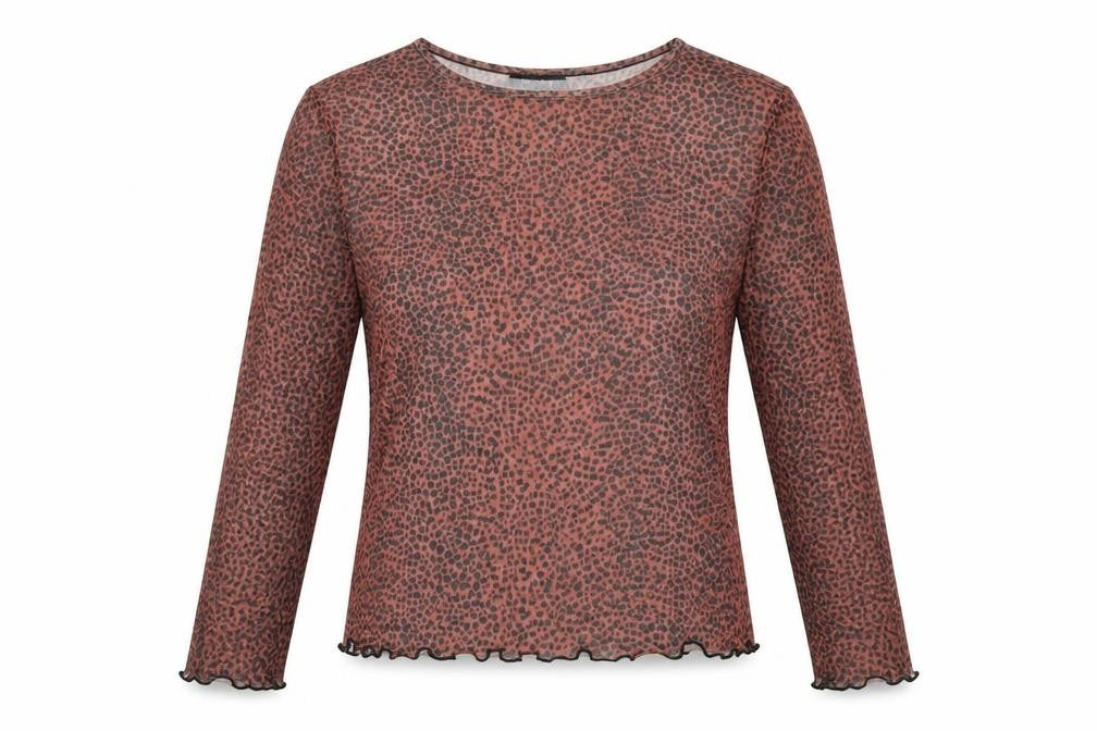 New Look Womens Multicoloured Animal Print  Basic Blouse Size 14  - Sheer Look