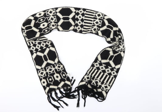 M&S Womens Black Geometric   Scarf