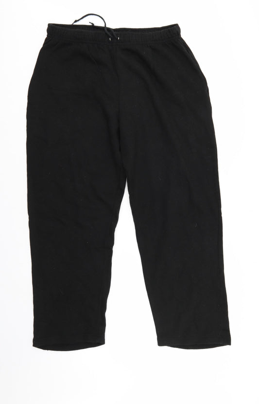 CS Active Womens Black   Sweatpants Trousers Size 2XL L27 in - Elastic Waist