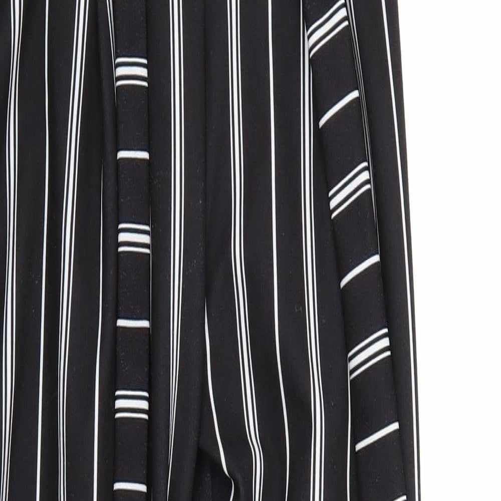 Select Womens Black Striped  Trousers  Size 8 L29 in
