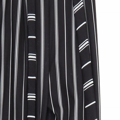 Select Womens Black Striped  Trousers  Size 8 L29 in