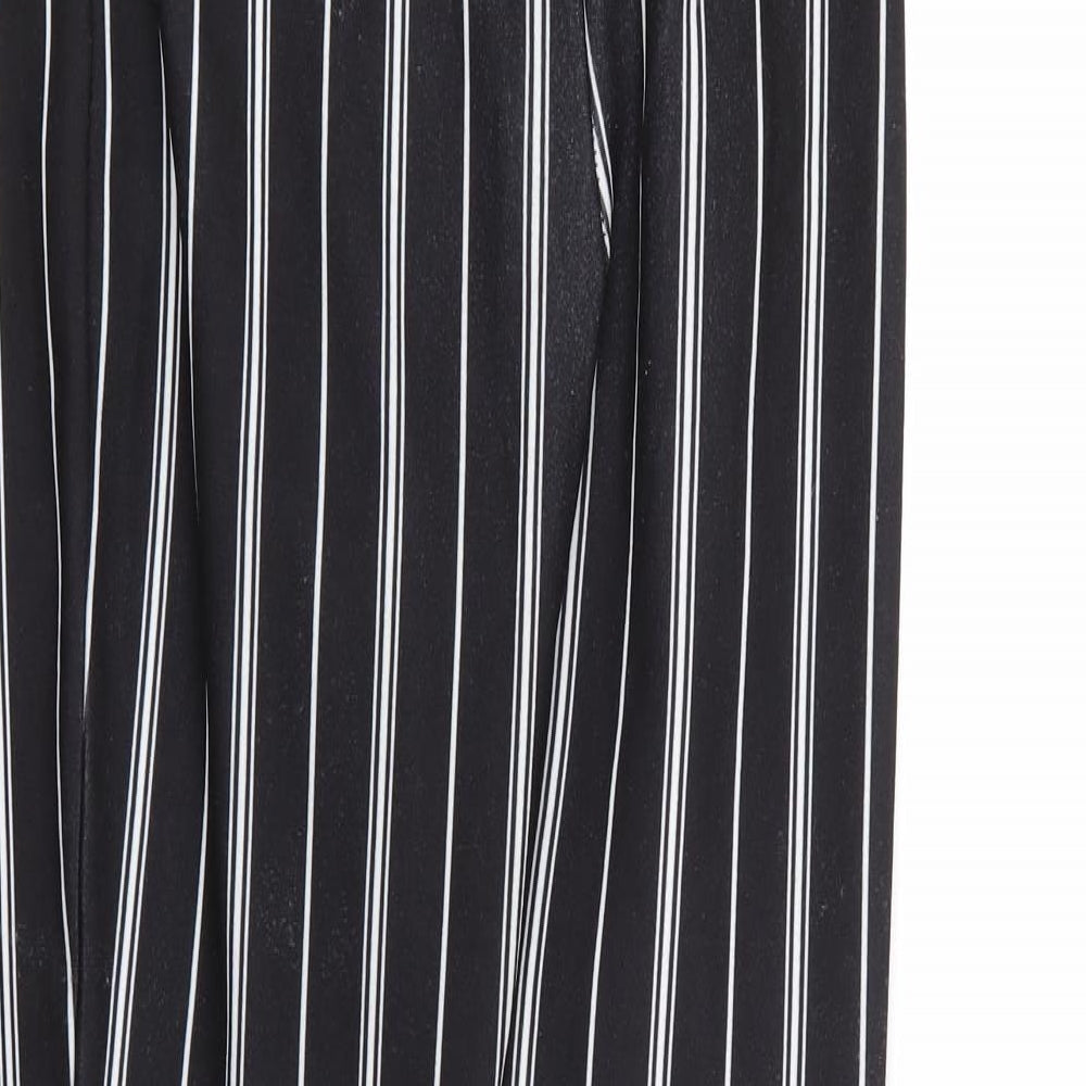 Select Womens Black Striped  Trousers  Size 8 L29 in