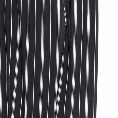 Select Womens Black Striped  Trousers  Size 8 L29 in