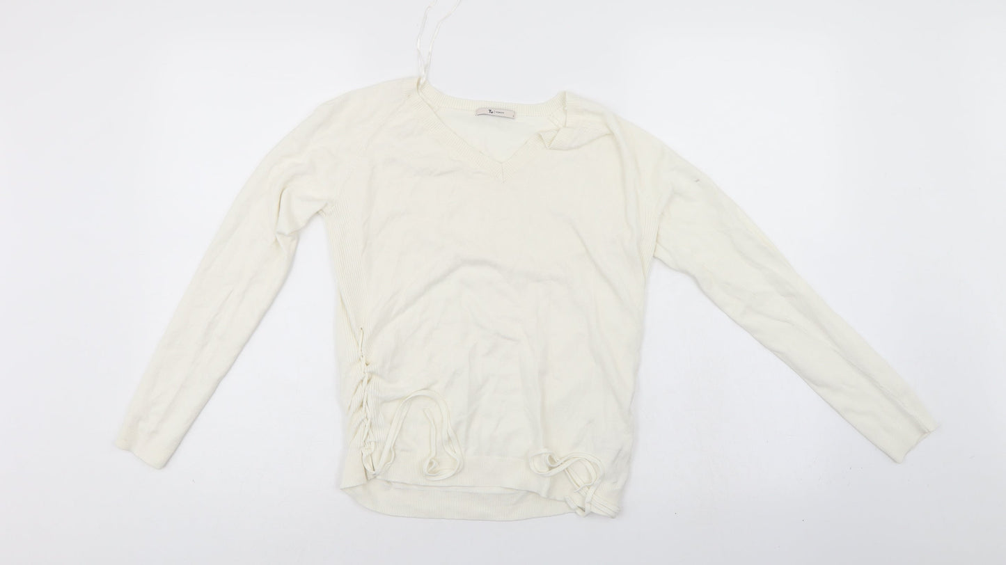 TU Womens White   Pullover Jumper Size 8