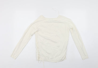 Tu Womens White   Pullover Jumper Size 8