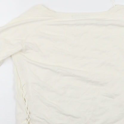 Tu Womens White   Pullover Jumper Size 8