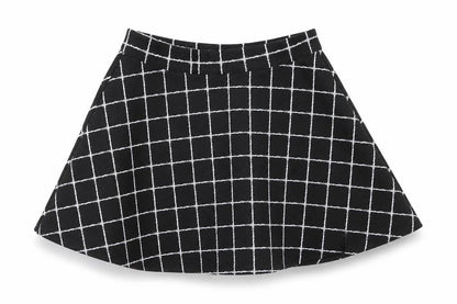 F&F Girls Black Check  Flare Skirt Size 10-11 Years