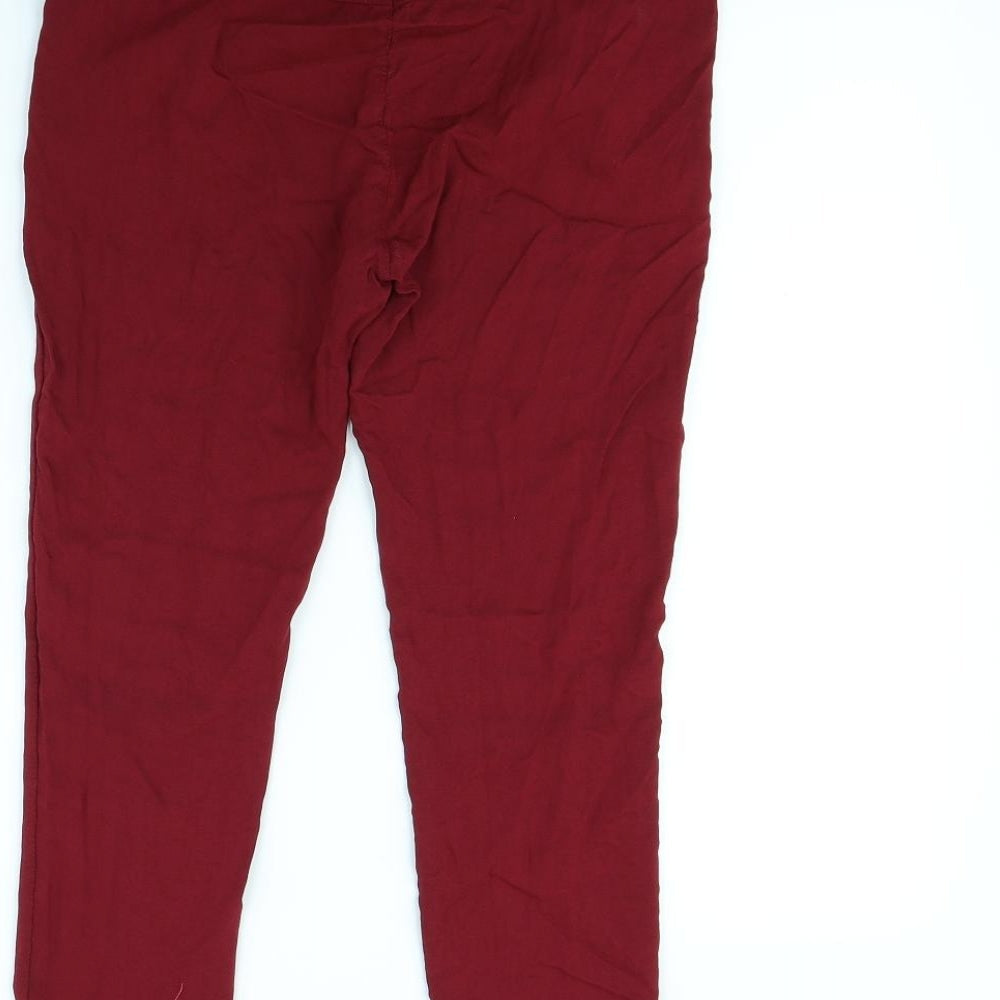 Preworn Womens Red   Trousers  Size 30 in L28 in