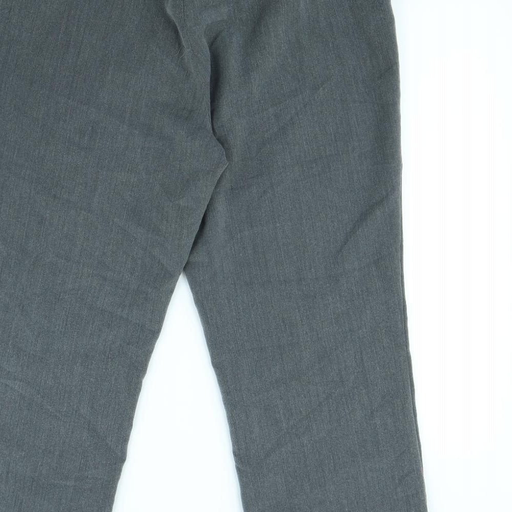 Preworn Womens Grey   Dress Pants Trousers Size 12 L30 in
