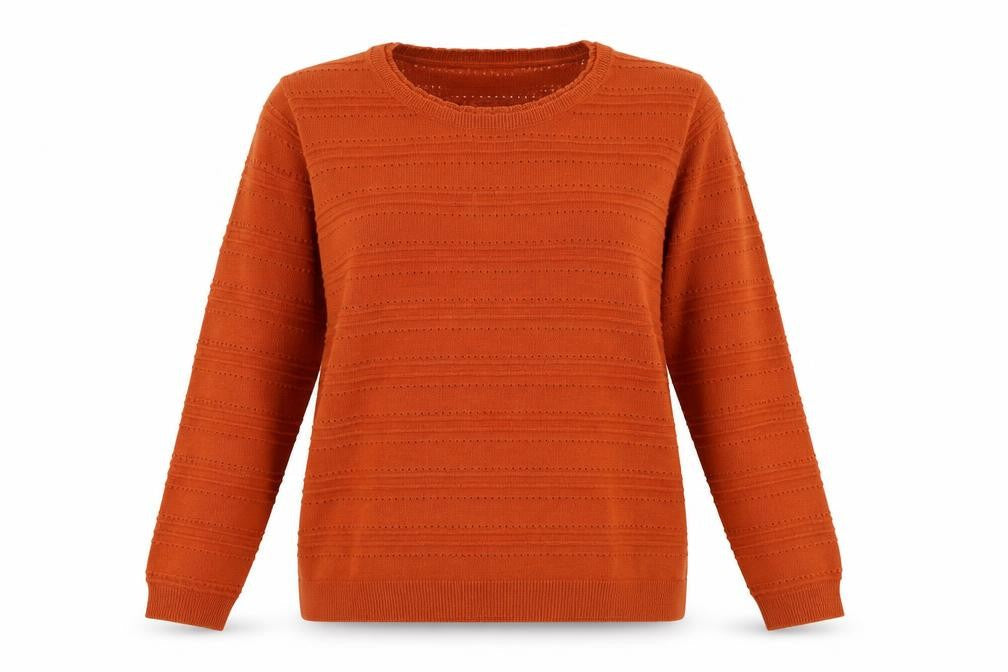 isle Womens Orange   Pullover Jumper Size L
