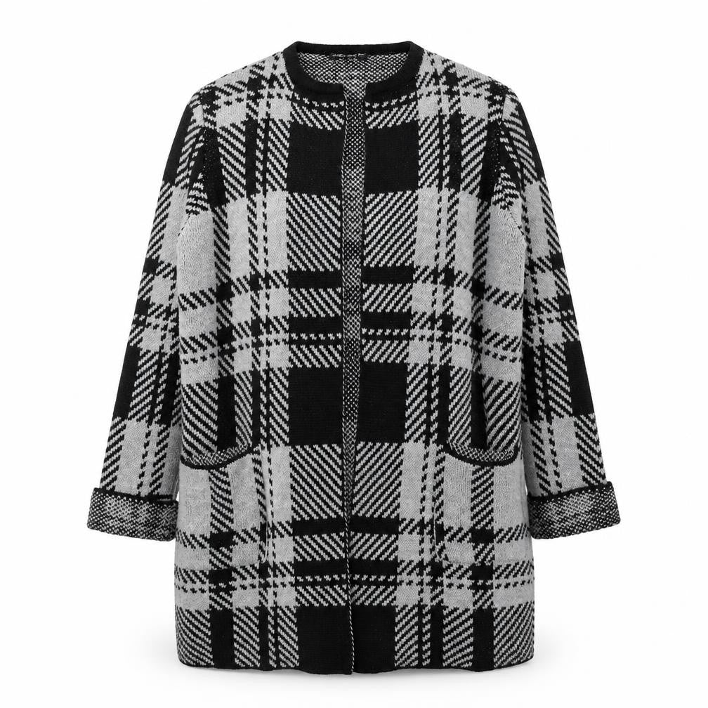 Select Womens Black Check  Jacket  Size 8