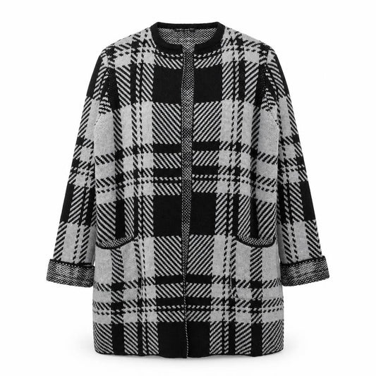 Select Womens Black Check  Jacket  Size 8