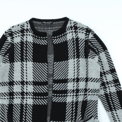 Select Womens Black Check  Jacket  Size 8
