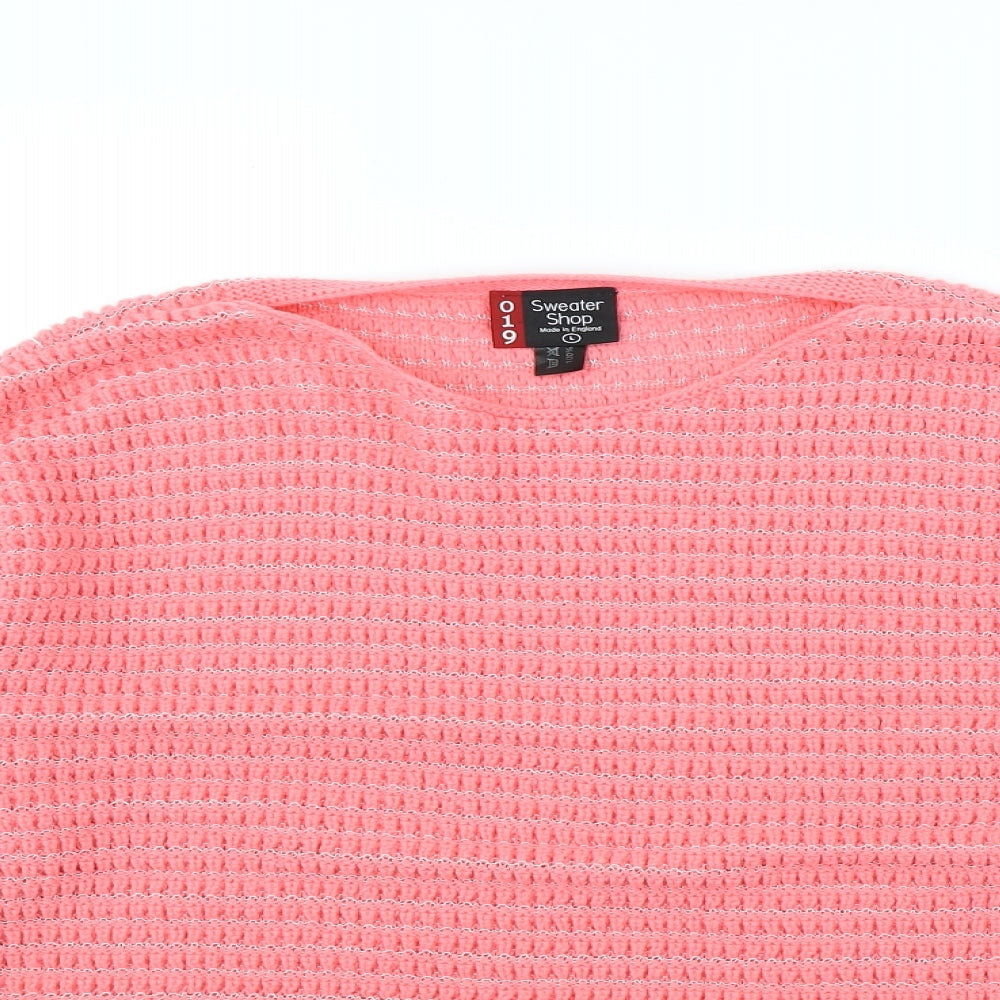 Sweater Shop Womens Pink   Pullover Jumper Size L