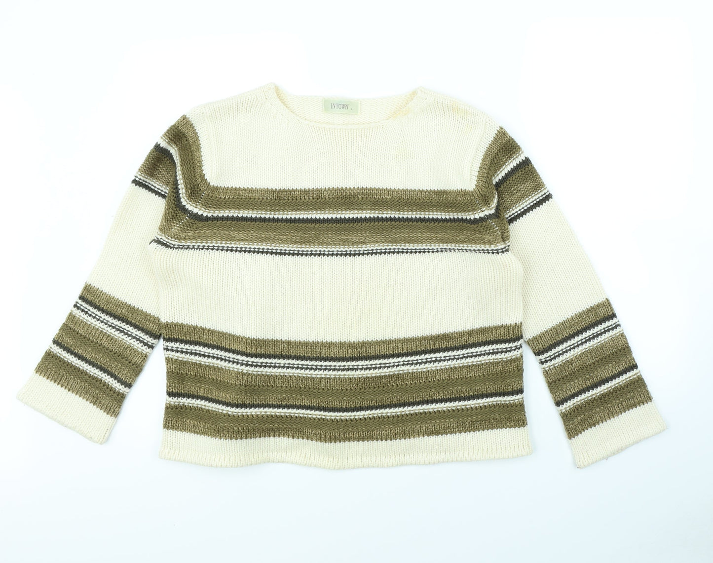 In Town Womens White   Pullover Jumper Size L