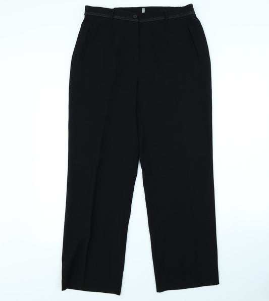 Gelco Womens Black   Dress Pants Trousers Size 14 L30 in