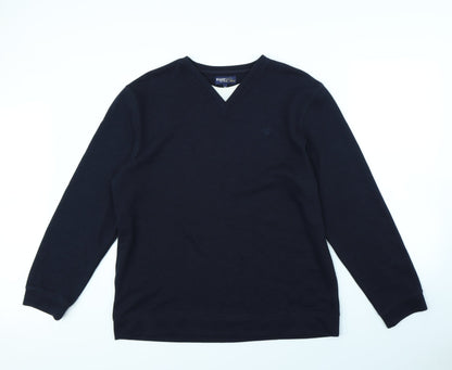 Preloved Easy Mens Blue   Pullover Jumper Size XL - Front