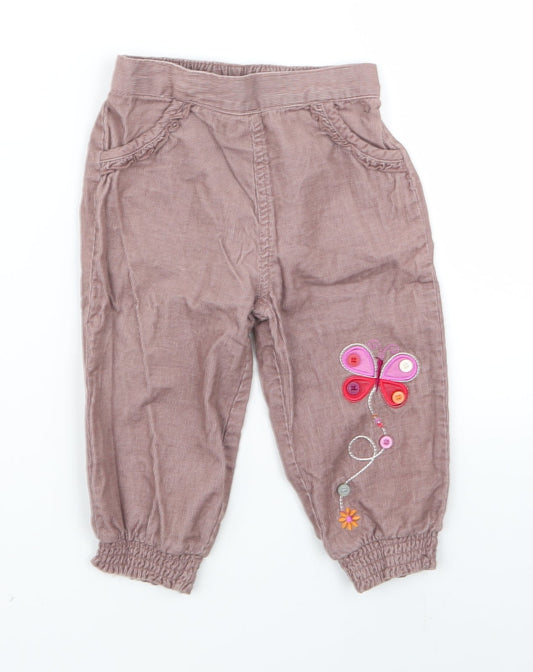 F&F Baby Red   Cargo Trousers Size 12 Months