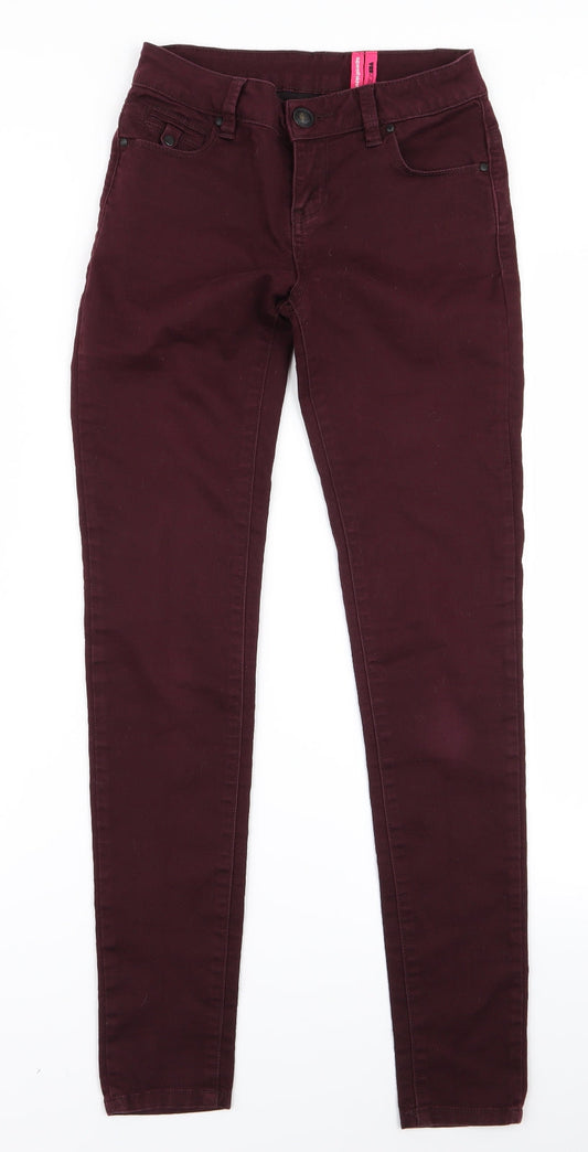 yesyes Womens Red   Skinny Jeans Size 8 L31 in