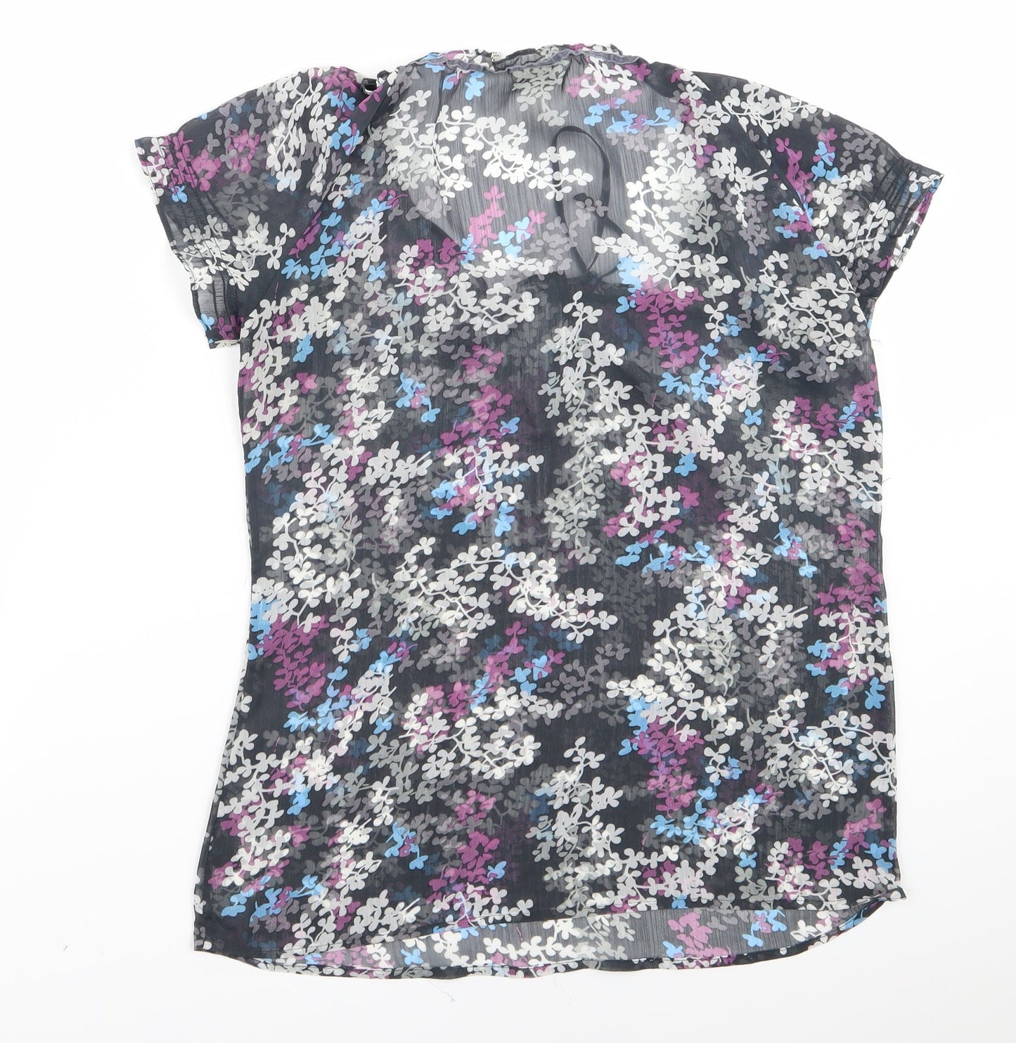 espirit Womens Black Floral  Basic Blouse Size 6