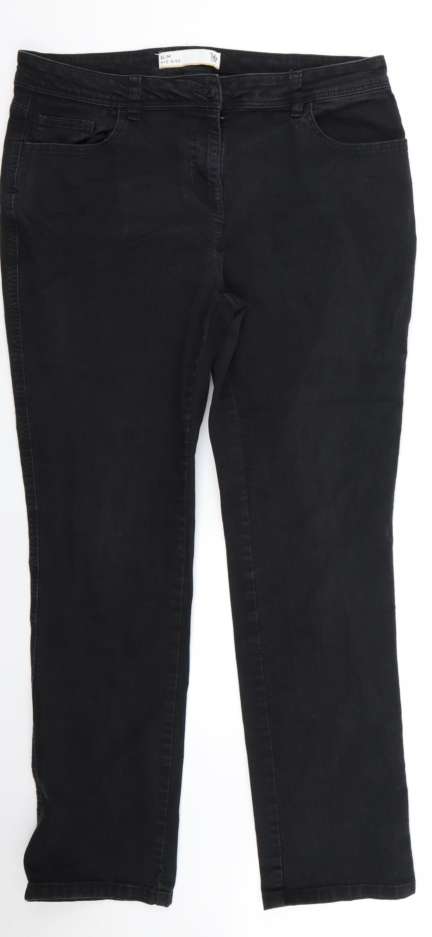 Preworn Womens Grey   Skinny Jeans Size 16 L30 in