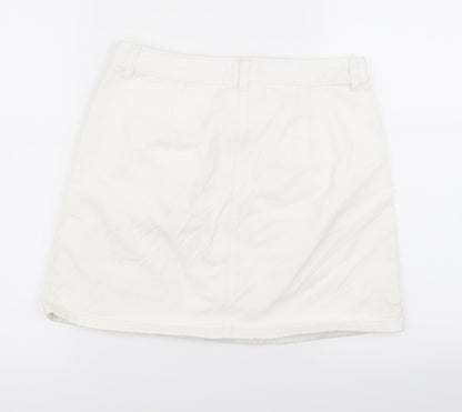 Preloved prmarki Womens White  Rayon Straight & Pencil Set Size 10 - Back