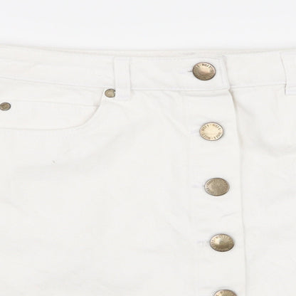 Preloved prmarki Womens White  Rayon Straight & Pencil Set Size 10 - Detail