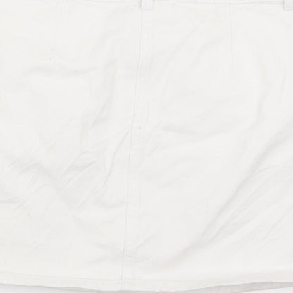 Preloved prmarki Womens White  Rayon Straight & Pencil Set Size 10 - Label