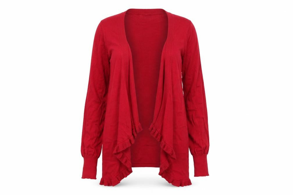 Tot Du Mond Womens Red   Cardigan Jumper Size L