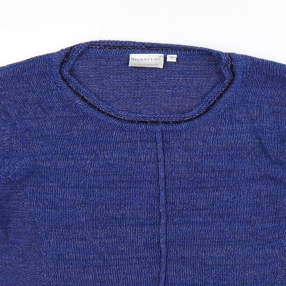 Signature Womens Blue   Pullover Jumper Size S