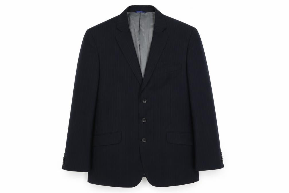 BHS Mens Blue Striped  Jacket Suit Jacket Size 42