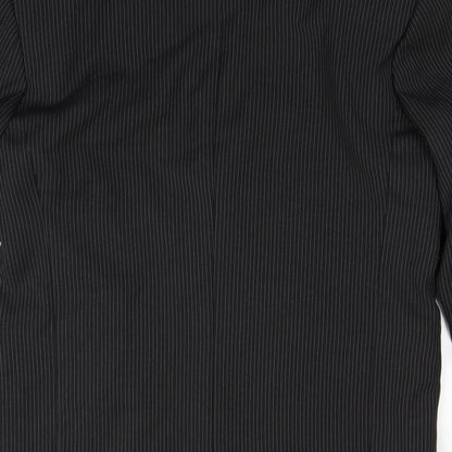 Jack ashore Mens Black Striped  Jacket Suit Jacket Size 38