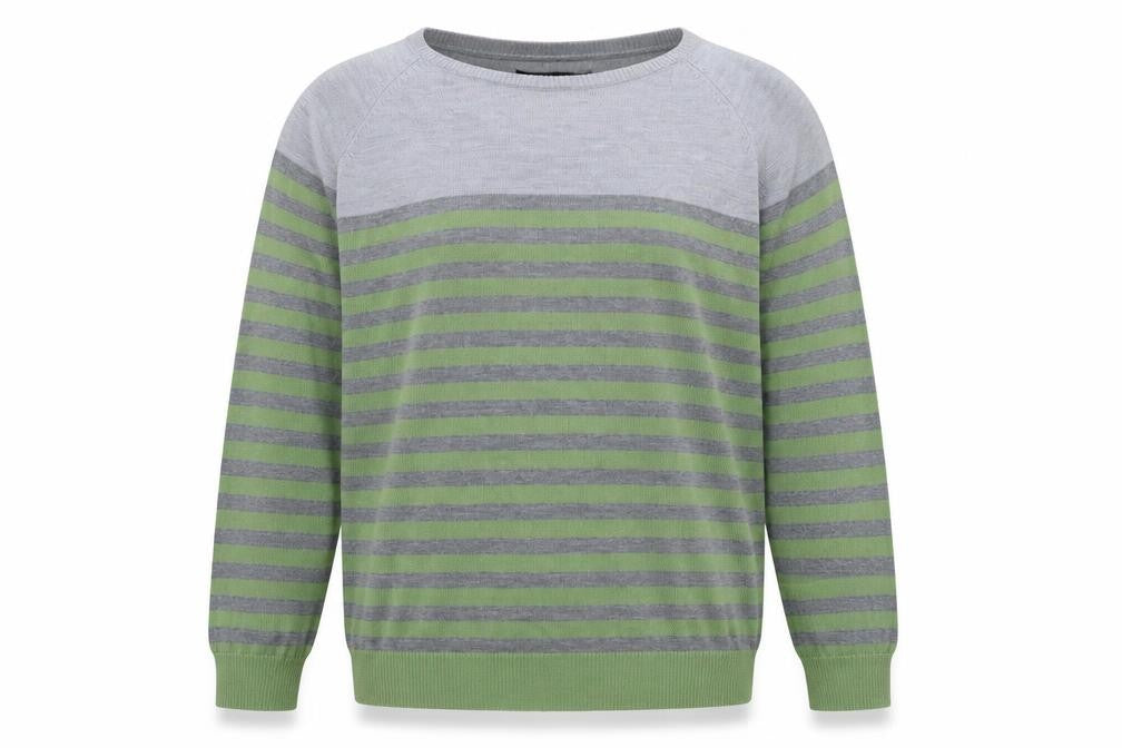 Cedarwood State Mens Green Striped Pullover Jumper Size L