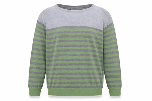 Cedarwood State Mens Green Striped Pullover Jumper Size L