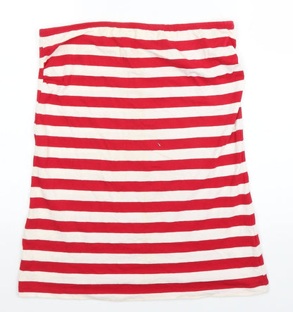 Preloved EDITIONS Womens Red Striped  Basic Tank Size 16 - Front