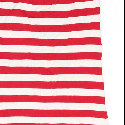 Preloved EDITIONS Womens Red Striped  Basic Tank Size 16 - Label