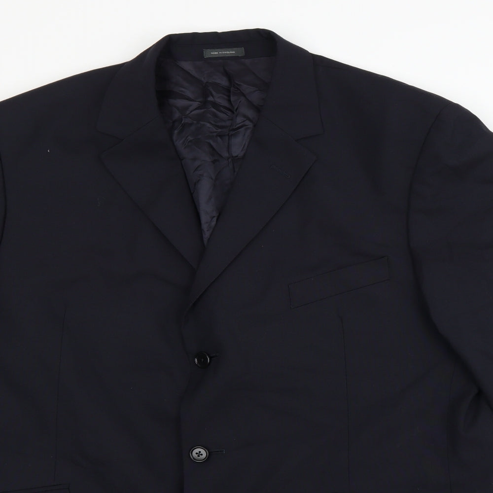 Preworn Mens Blue   Jacket Suit Jacket Size 44